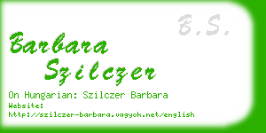 barbara szilczer business card